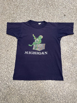 Michigan Vintage 70s Kermit The Frog Faded Navy ABC Vintage 