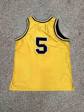 Load image into Gallery viewer, Michigan Wolverines Jalen Rose #5 Vintage 90s Nike Basketball Jersey Yellow ABC Vintage 