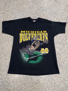 Michigan Wolverines Vintage 1994 Taz Football Black ABC Vintage 