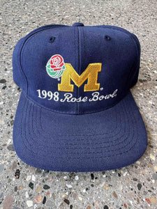 Michigan Wolverines Vintage 1998 Rose Bowl Snapback Navy ABC Vintage 