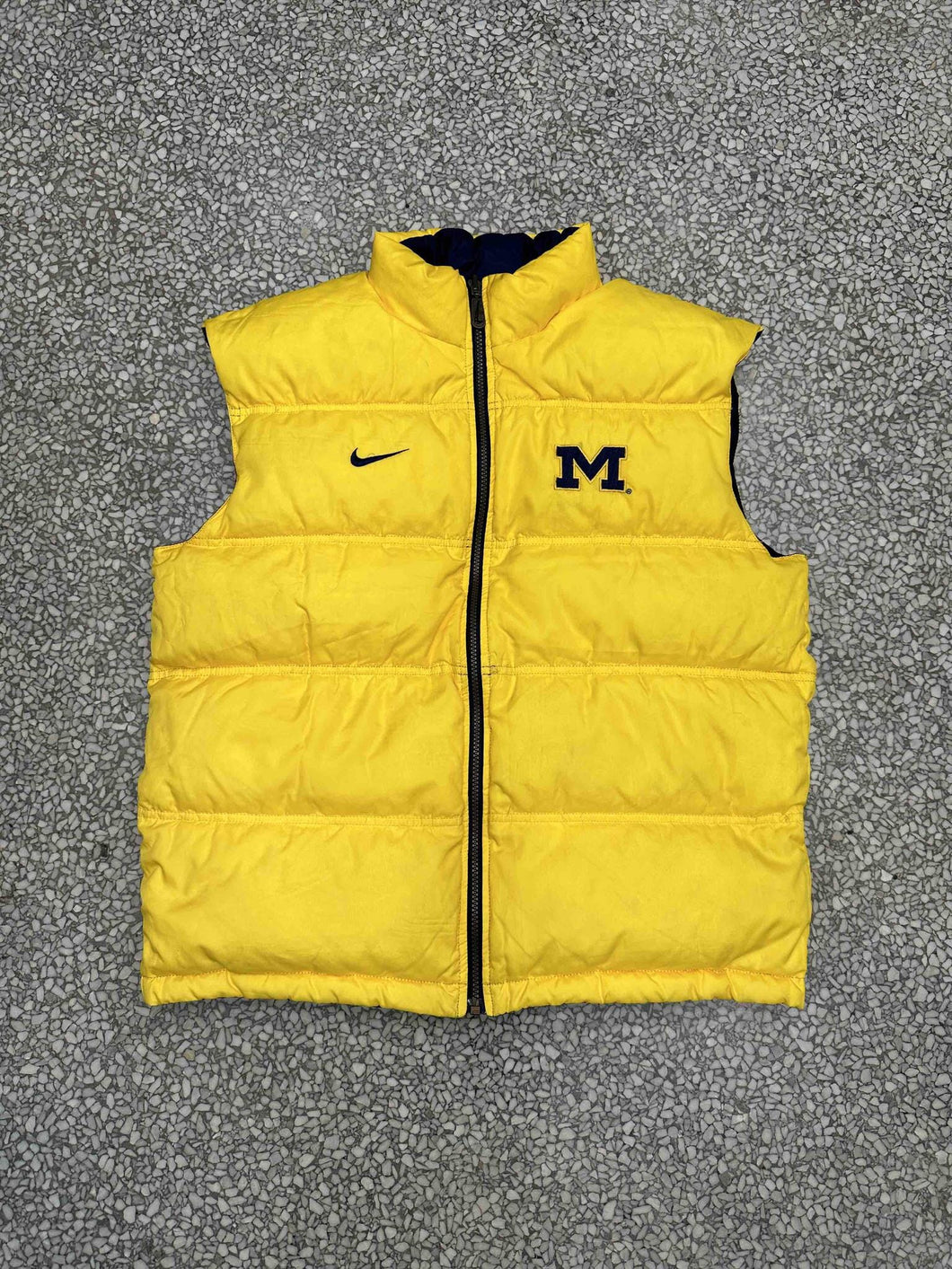 Michigan Wolverines Vintage 90s Nike Reversible Puffer Vest ABC Vintage 