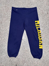 Load image into Gallery viewer, Michigan Wolverines Vintage 90s Sweatpant Faded Navy ABC Vintage 