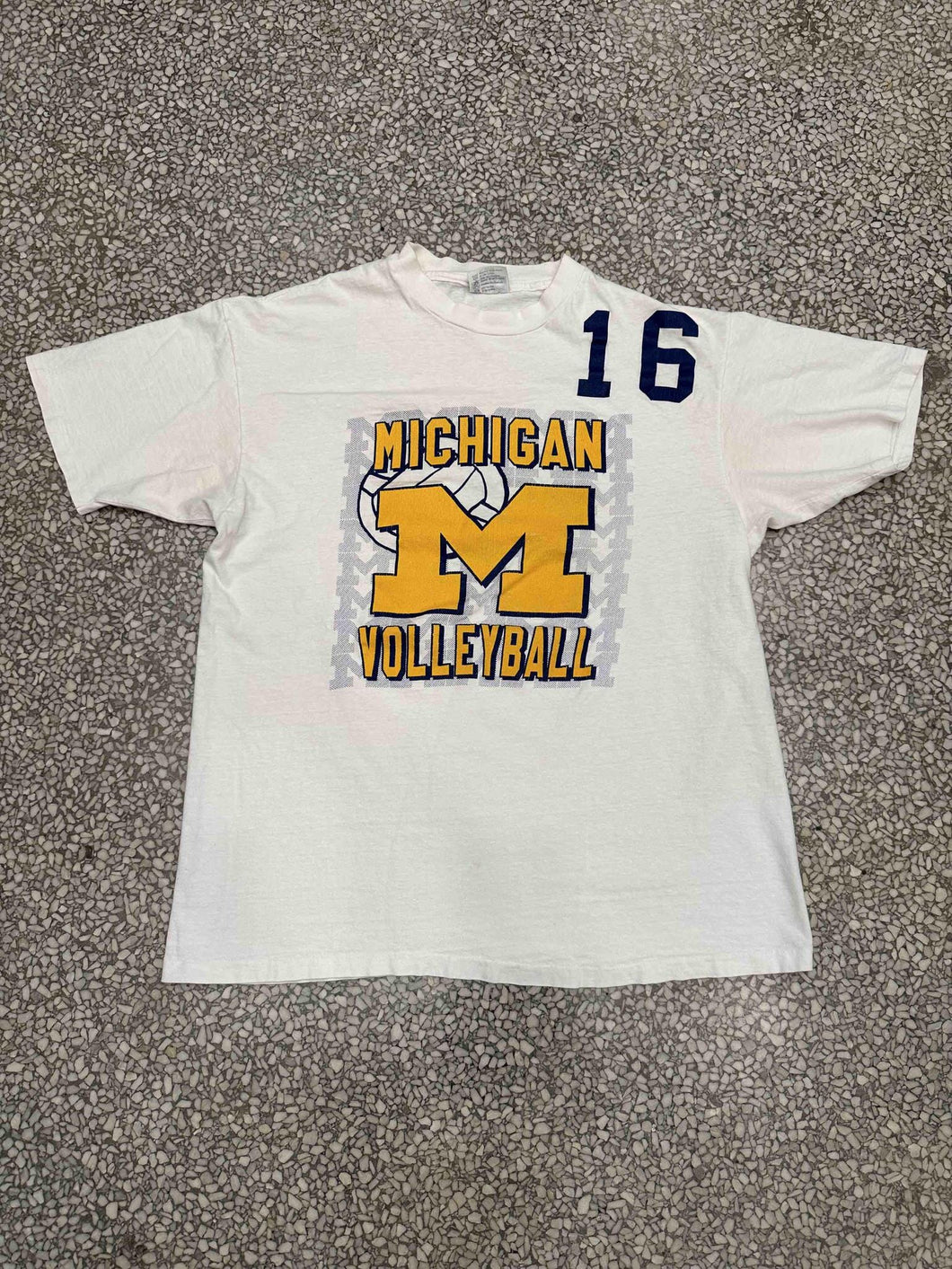 Michigan Wolverines Vintage 90s Volleyball Cream ABC Vintage 