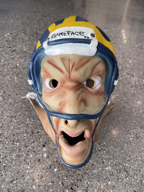 Michigan Wolverines Vintage Football Player Game Face Halloween Mask Rare ABC Vintage 