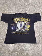 Load image into Gallery viewer, Minnesota Vikings Vintage 1995 Taz Bad To The Bone Paper Thin Faded Black ABC Vintage 
