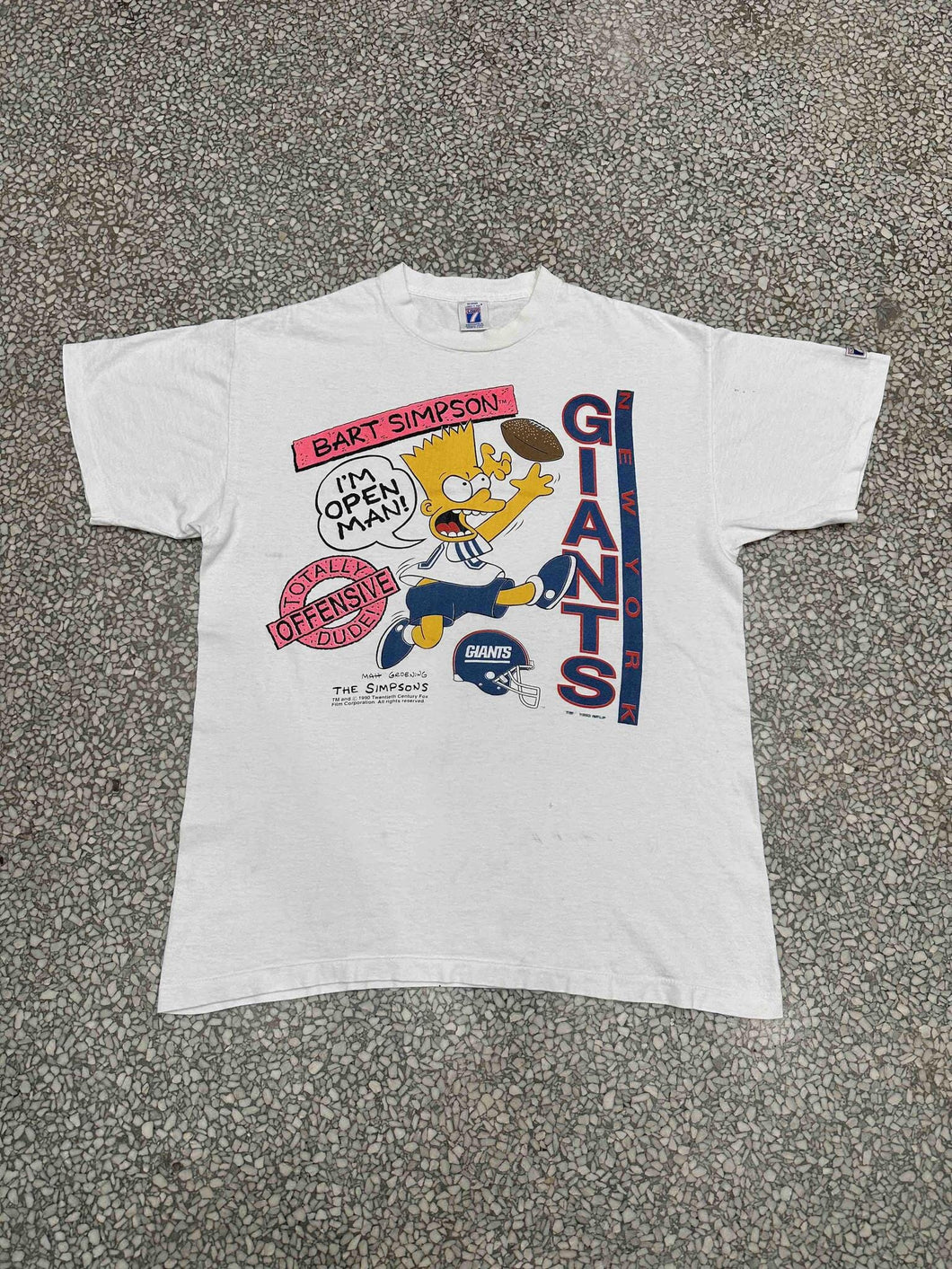 New York Giants Vintage 1990 Bart Simpson ABC Vintage 
