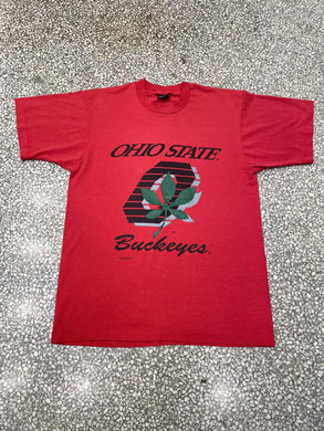 Ohio State Buckeyes Vintage 90s Leaf Screen Stars Red ABC Vintage 