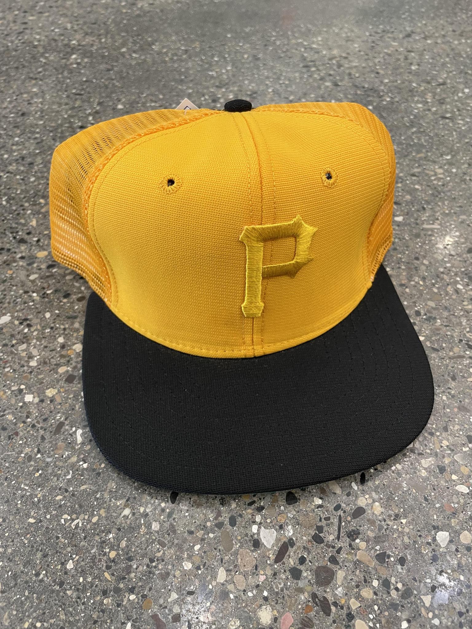 Pittsburgh Pirates Vintage New Era Trucker Hat Mustard