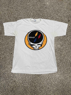 Pittsburgh Steelers Vintage 90s Grateful Dead Bootleg Faded White ABC Vintage 