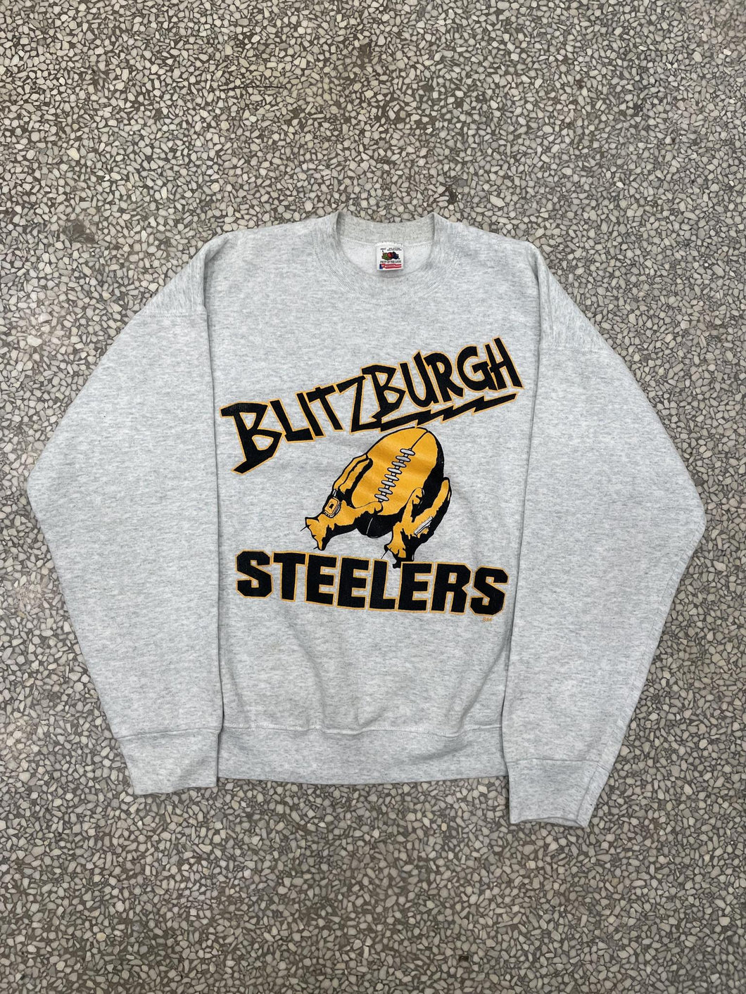 Pittsburgh Steelers Vintage Blitzburgh Crewneck Grey ABC Vintage 