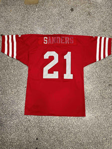 San Francisco 49ers Deion Sanders #21 Vintage 90s Wilson Football Jersey ABC Vintage 