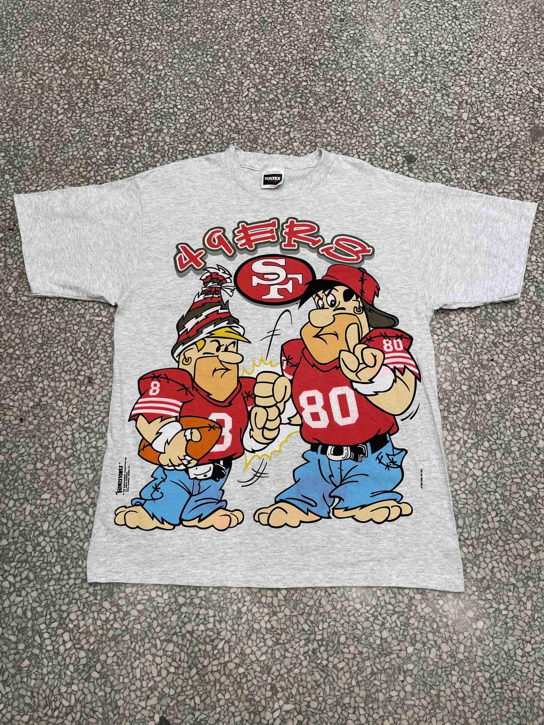 San Francisco 49ers Vintage 1993 Flintstones Grey ABC Vintage 