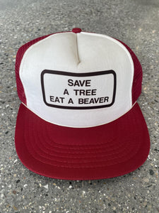 Save A Tree Eat A Beaver Vintage Trucker Hat ABC Vintage 