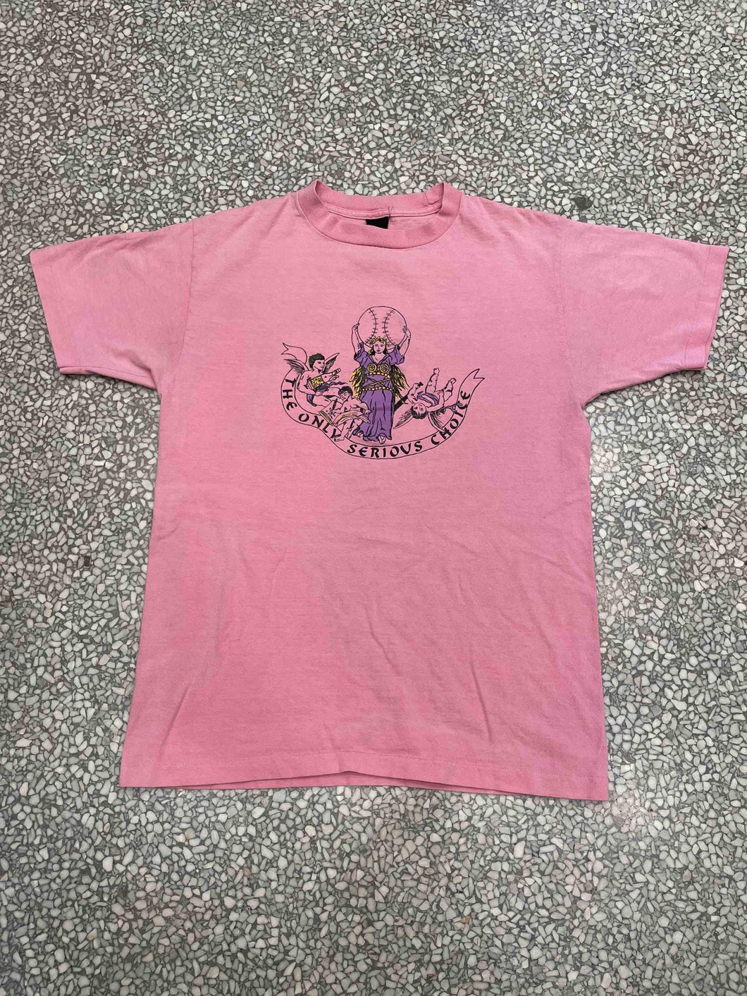 The Only Serious Choice Baseball Angels Vintage 90s Pink ABC Vintage 