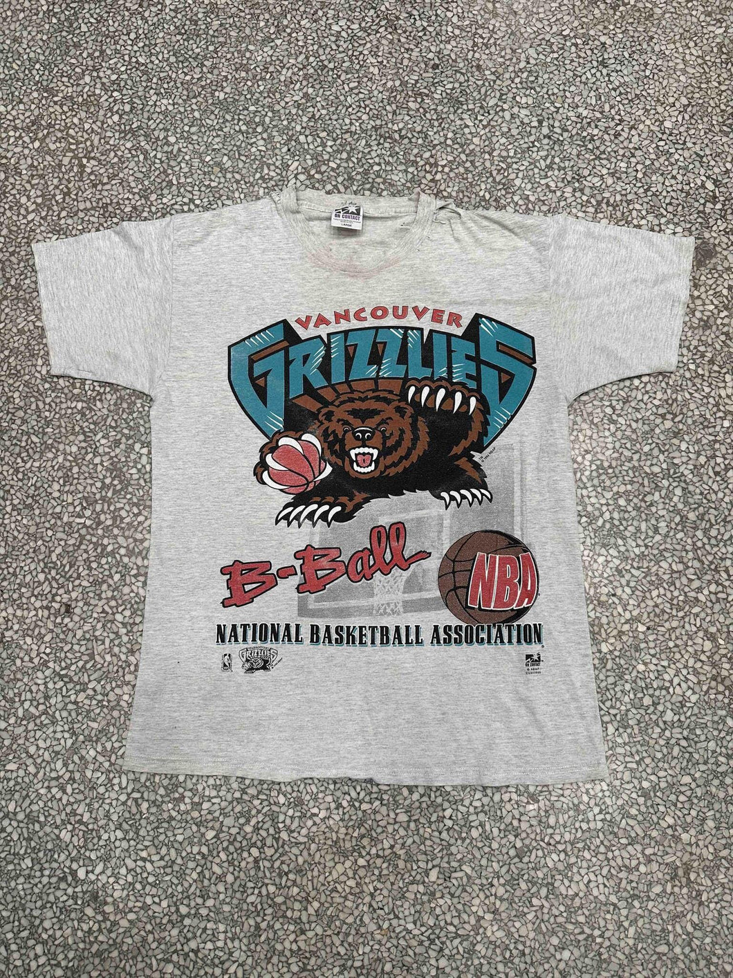 Vancouver Grizzlies Vintage 1994 BBall Faded Grey ABC Vintage