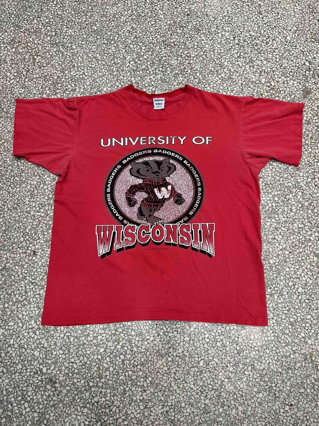 Wisconsin Badgers Vintage 90s Faded Red ABC Vintage 